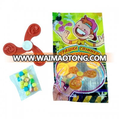 Compressed Hard Fruity Candy Finger Spinning Toy